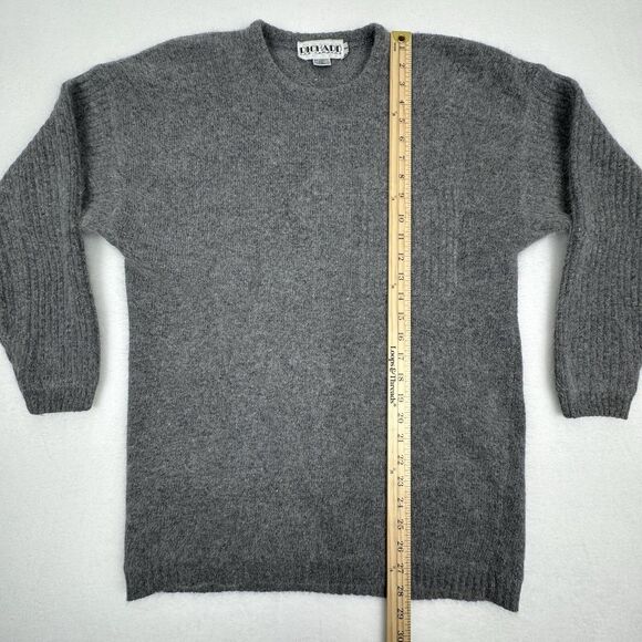 Vintage 80's 90's Women's Crew Neck Sweater Medium Lambs Wool Angora Minimal - Picture 9 of 11